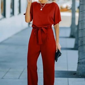 Scarlett Red Jumpsuit